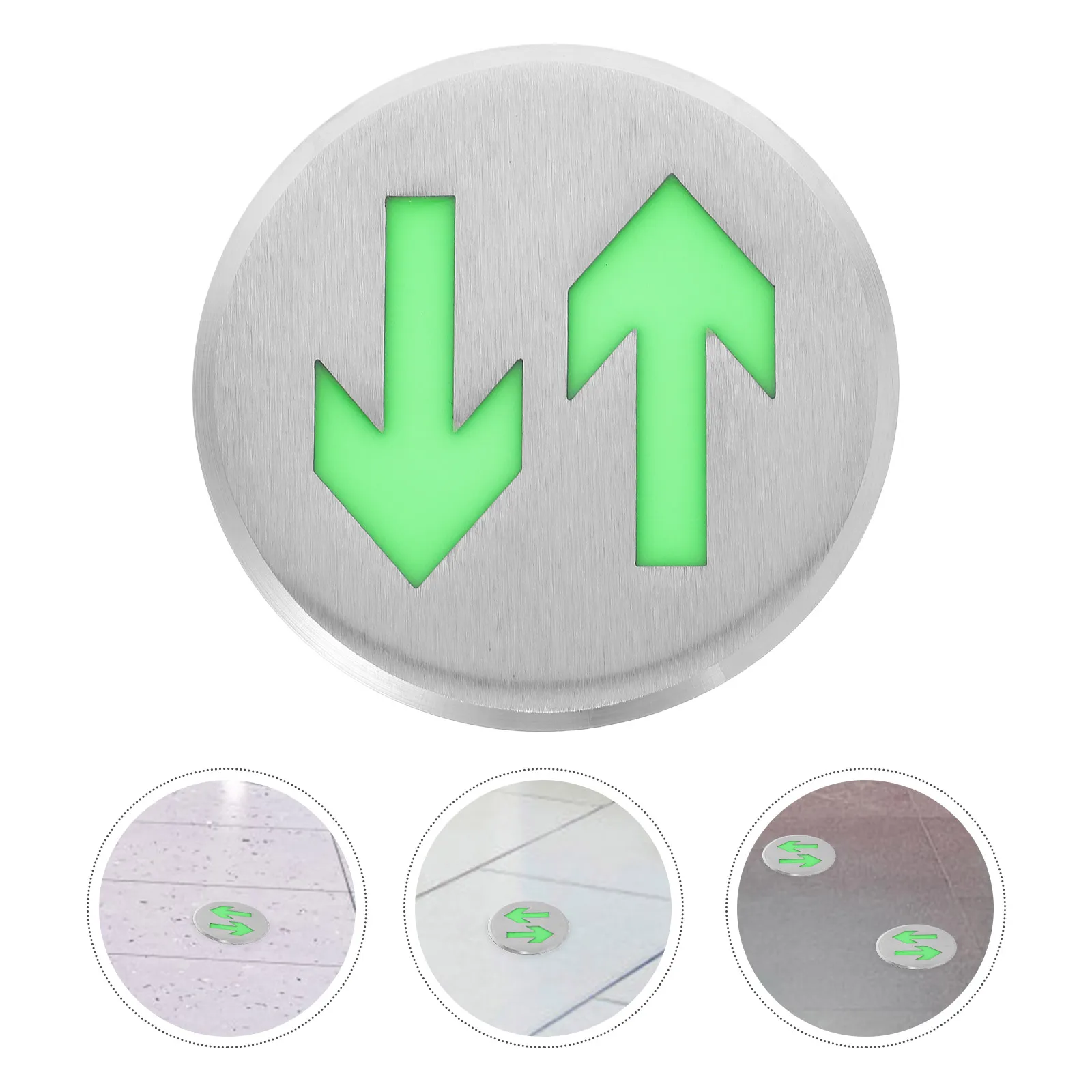 

Luminous Sign Emergency Floor Signs Exit Arrow for Safety Straight Glow The Dark