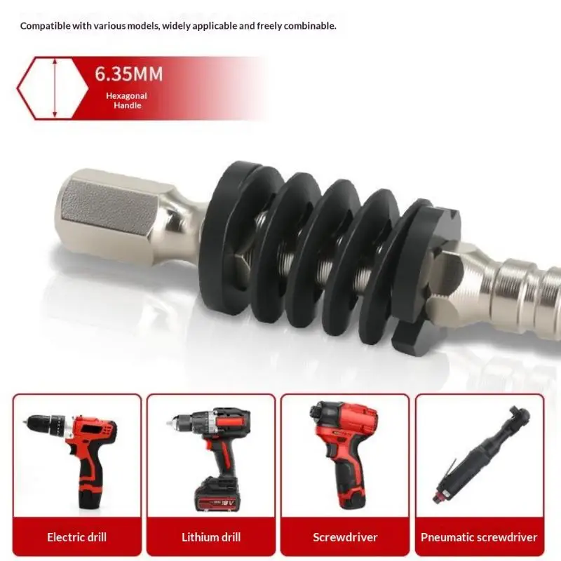 1 Stück 1/4 Zoll Sechskant PH2 Kreuzschraubendreherkopf Magnetischer Schraubendreherkopf Magnetring zur Positionierung Abnehmbarer Begrenzungsring – Detail 12