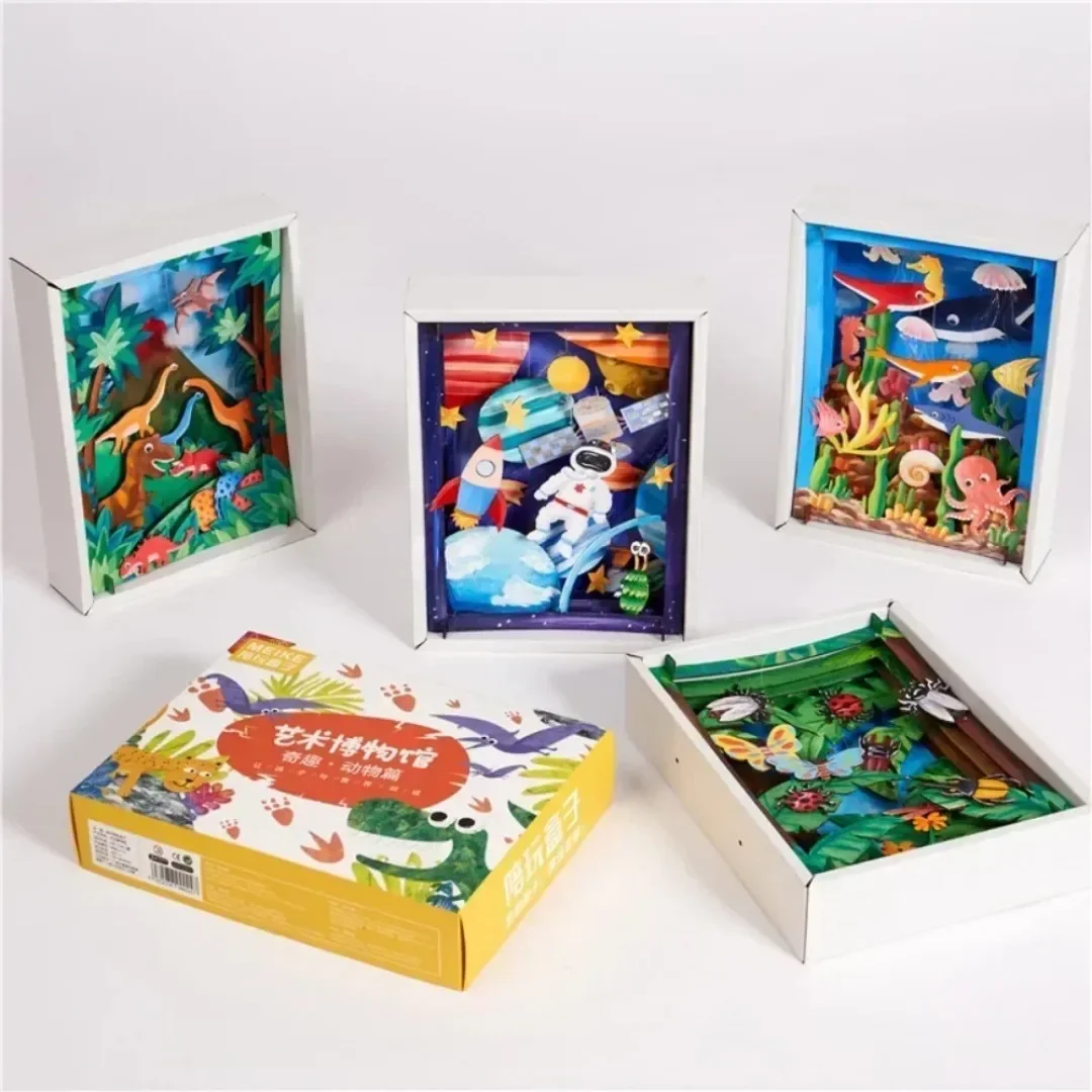 

1Set Assemble Craft for Children Science Handmade Kids Drawing Coloring Painting Craft Kits Educational Creativity Book Set