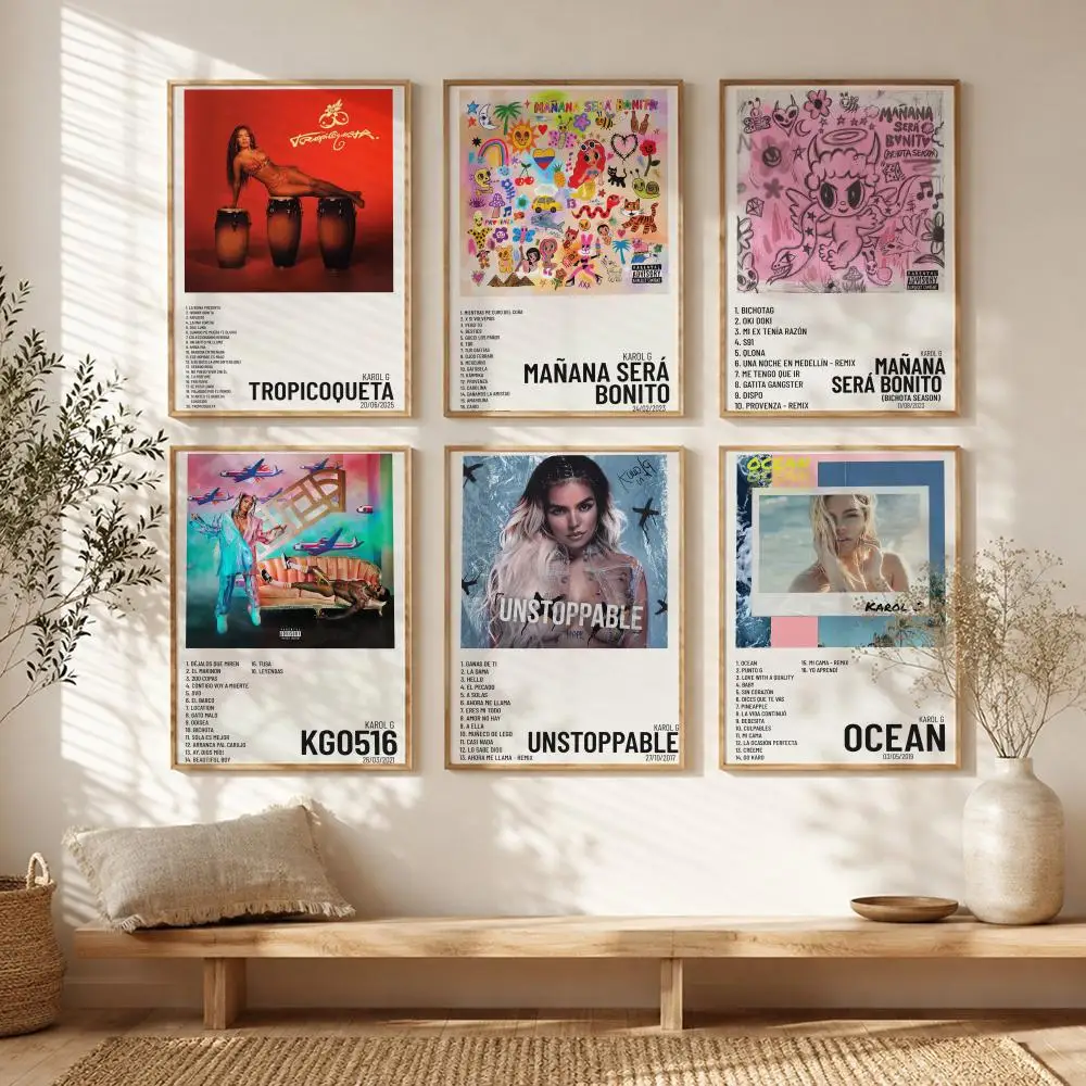 Reggaeton Pop Singer K-Karol G Poster All-match HD Waterproof Self-Adhesive Wall Art Sticker For Home Bedroom - view 2