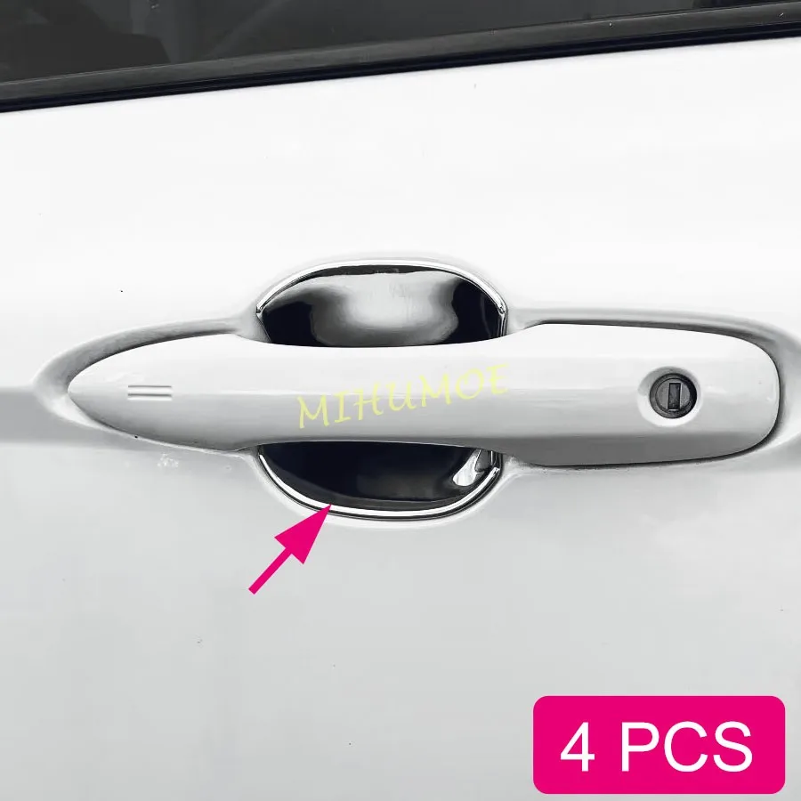 Chrome Door Handle Surrounds Bowl Cup Trims Protector For 2018-2025 Toyota Camry 2024 2023 2022 2021 2020 2019