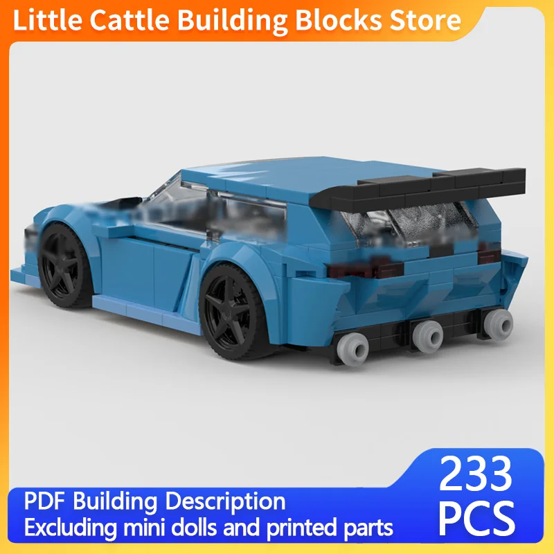 City Car Model MOC Building Bricks High-Performance Hatchback Modular Technology Gifts Holiday Assemble Children Toys Suit
