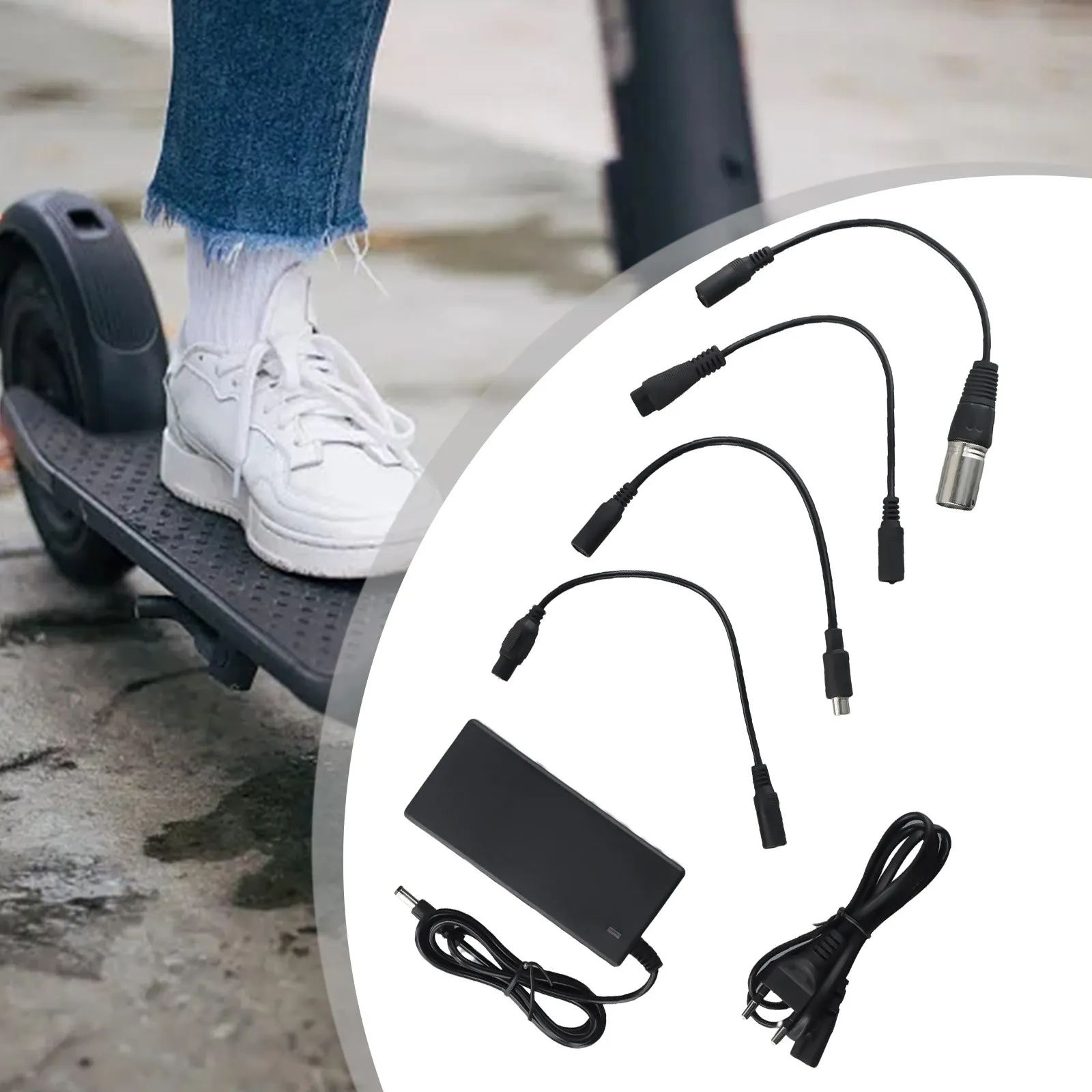 1pcs Power Adapter Charger Two-wheeled Balance Bike 42V 2A Charger 5  For 36 25.2V 25.9V 25.6V 24V Lithium Battery Parts