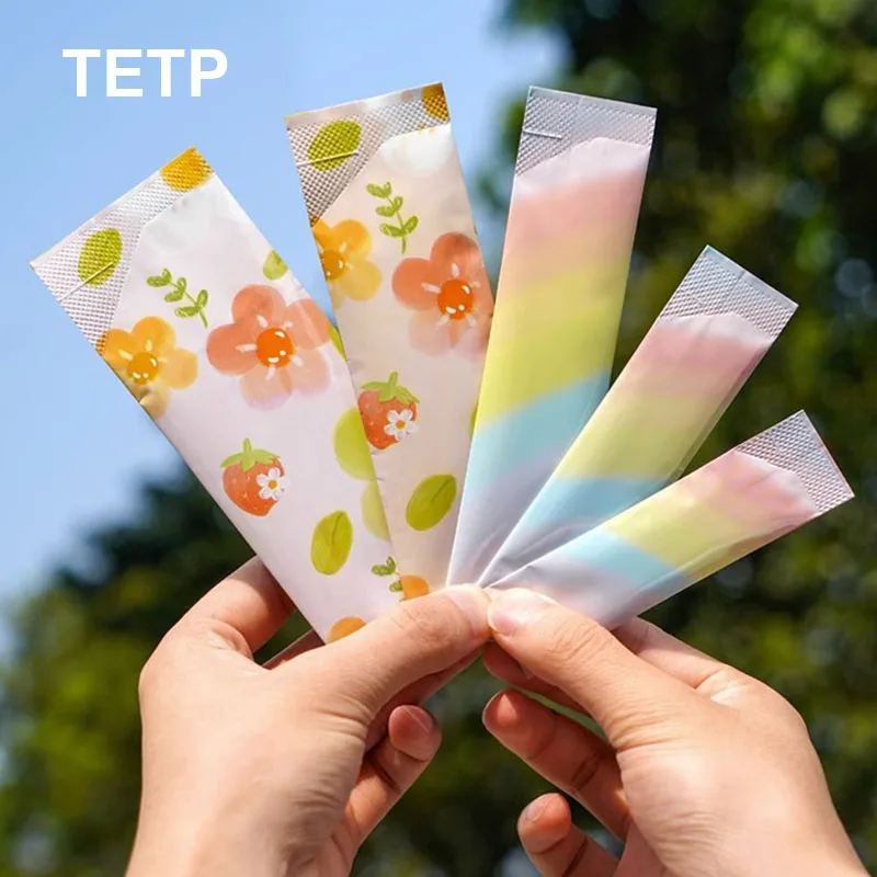 TETP 100Pcs Liquid Packaging Bags Aluminumed Foil Coffee Meal Replacement Powder Milk Tea Honey Seal Storage Travel Portable