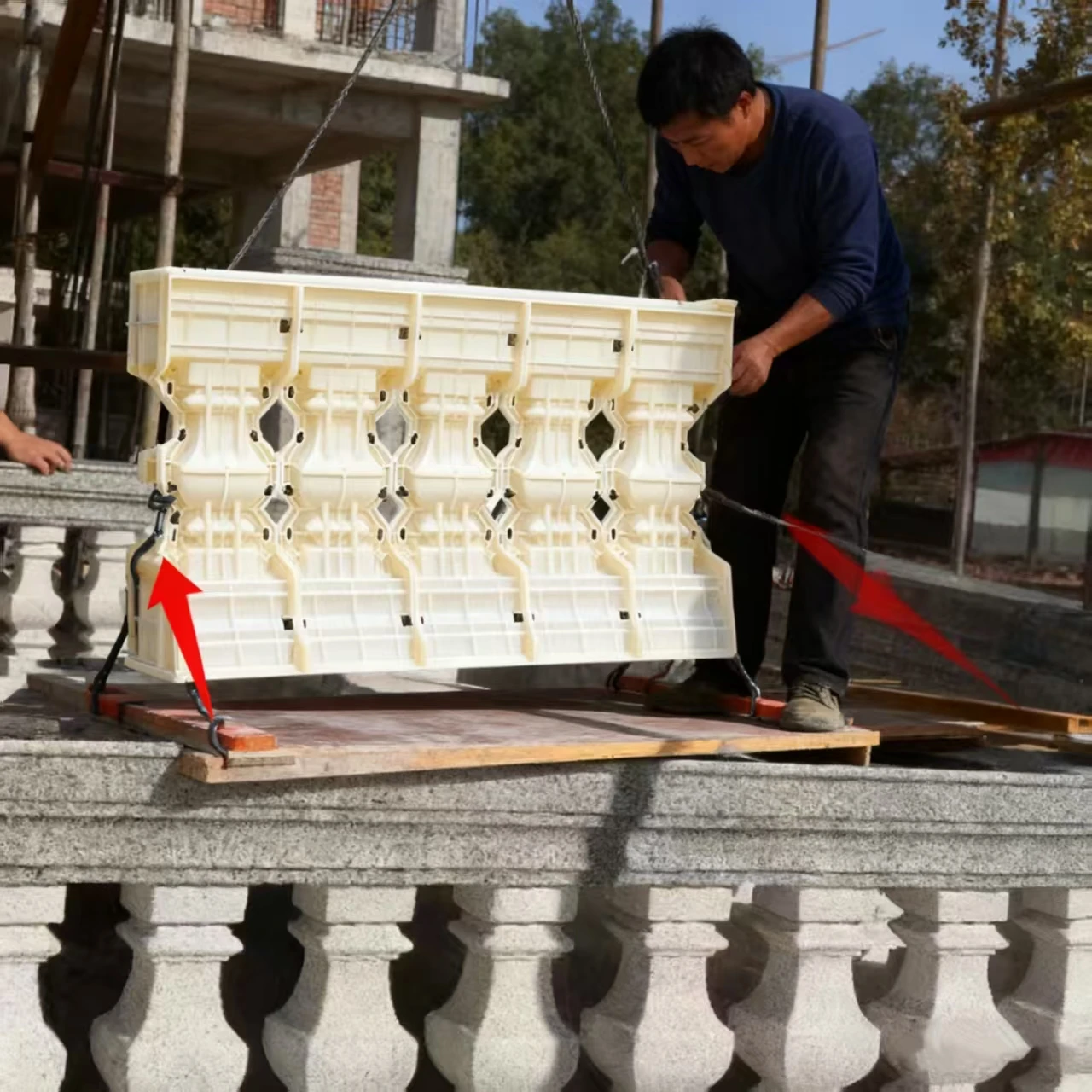 Форма для литья бетона квадратного типа высотой 60 см, 1,0 м (пять маленьких колонн в целом), форма для перил римских колонн, цементная модель забора виллы в европейском стиле, балконные перила своими руками, многоразовые, простые в эксплуатации.