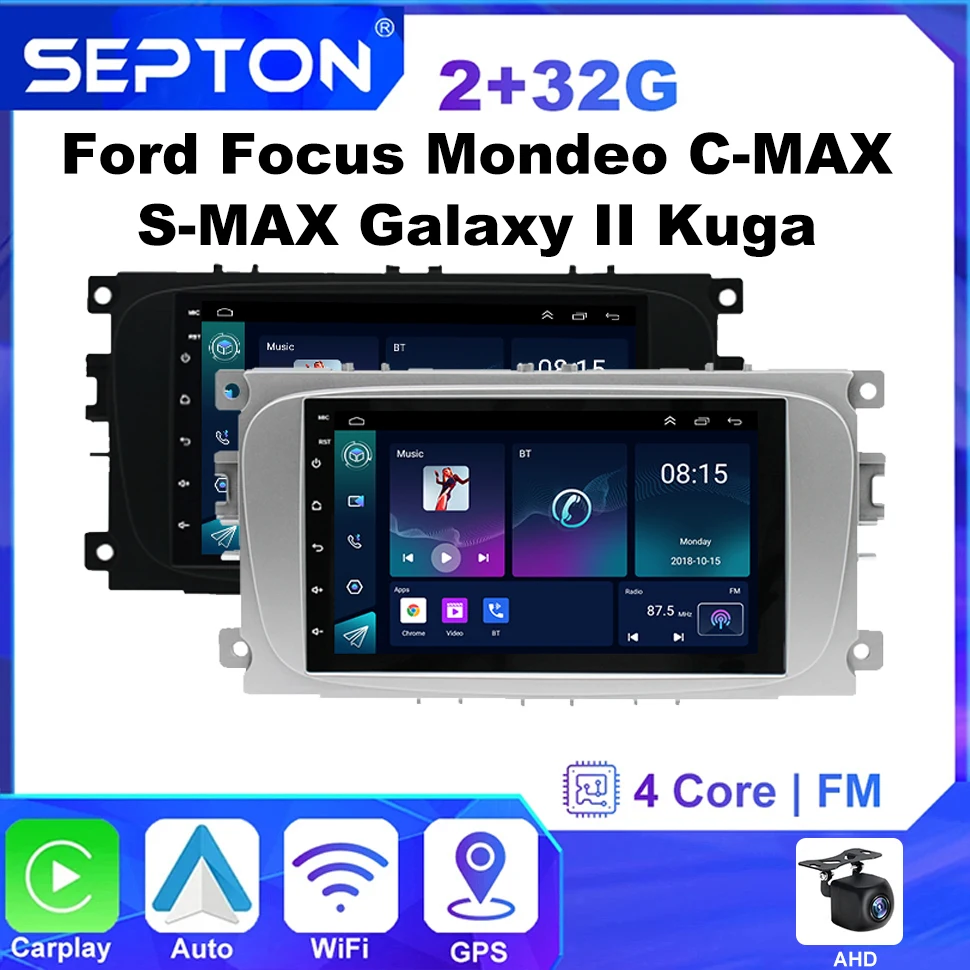 

SEPTON 7'' Android Car Radio for Ford Focus Mondeo C-MAX S-MAX Galaxy II Kuga Wireless Carplay Stereo GPS 2Din Autoradio Player