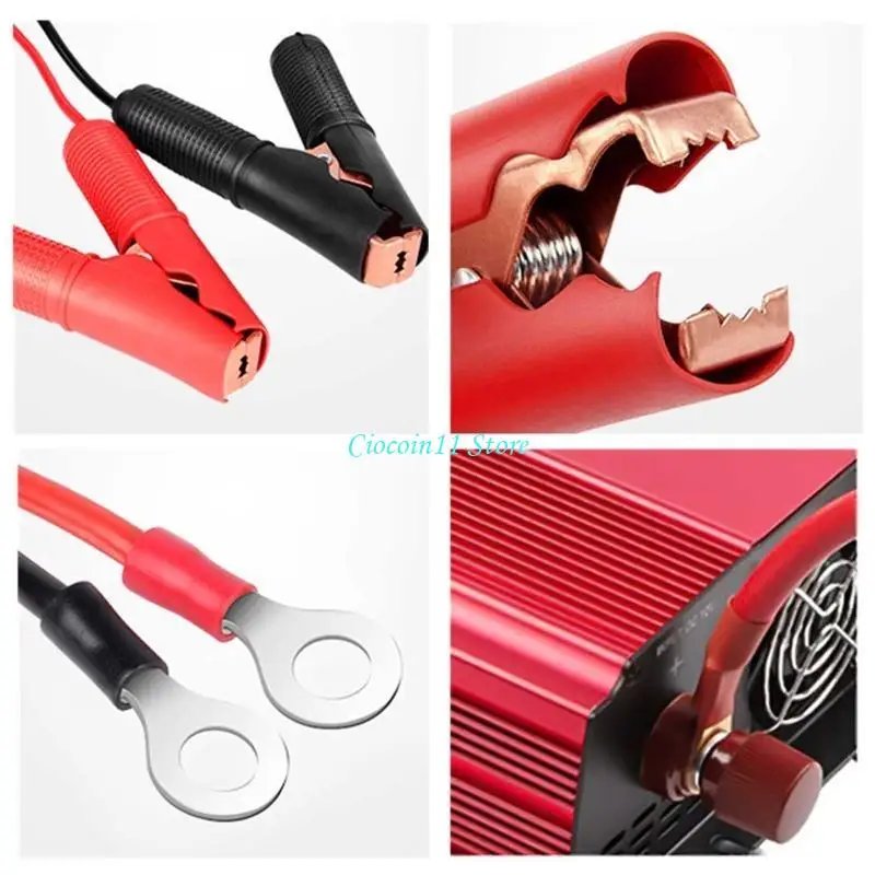 for Crocodile Alligator Clip Plug Cable for Car Motorcycle Patch Cord Charger Replacement Test Lead Wire Harness Accesso