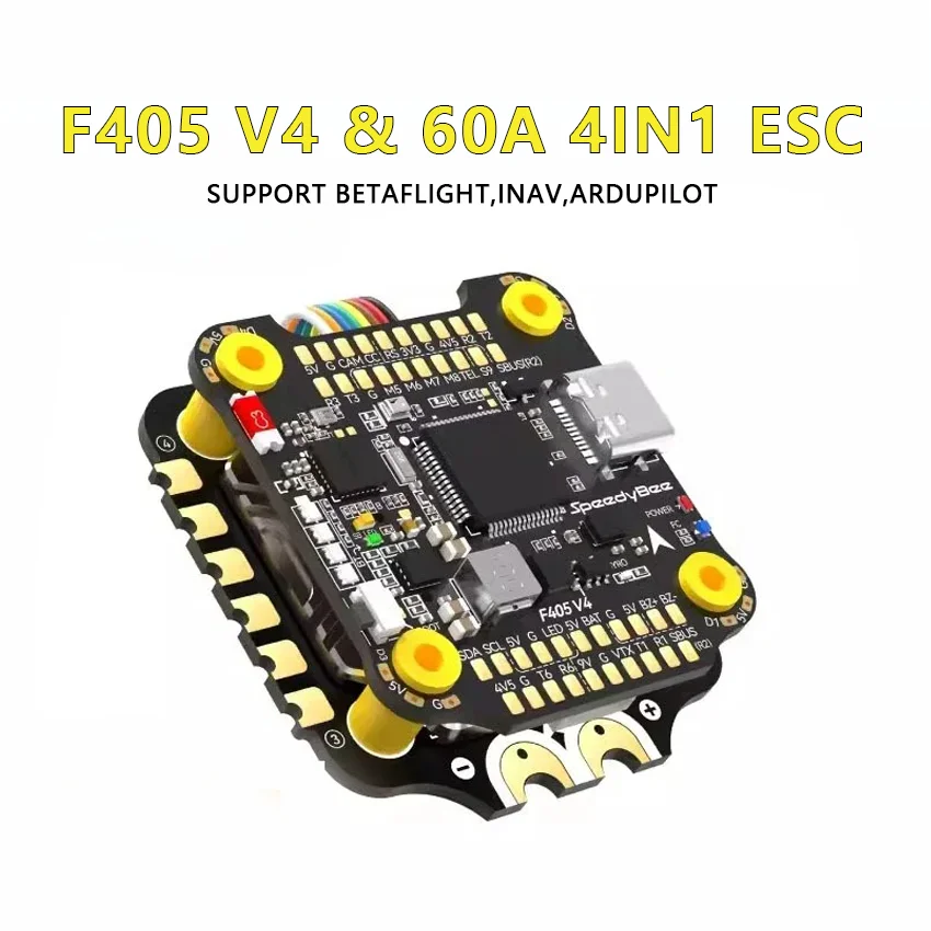SpeedyBee F405 V4 BLS 60A 30x30 Flight Controller + 60A 4-in-1 ESC Stack for FPV Freestyle Drone, DIY Same Style Accessories
