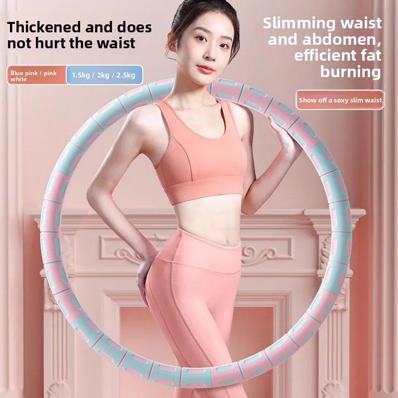 Weighted Thick Soft Sponge Sport Hoop Foam Massage Slim Waist Belly Trainer Portable Home Workout Fitness Equipment for Adults