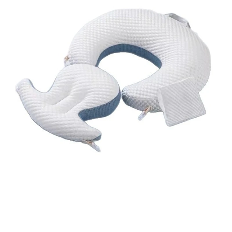 Almofada para cadeira de enfermagem, almofada para alimentação de bebê com suporte para cintura, 15 °   Capa macia removível anti-estrangulamento, encosto confortável