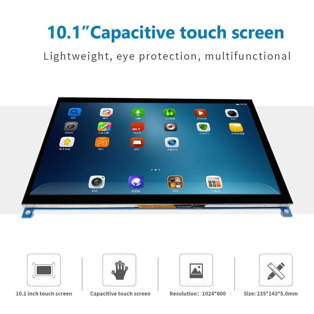 NEW 10.1inch HDMI-compatible touch screen with speakers raspberry pi module DIY portable display  for computer PC psp