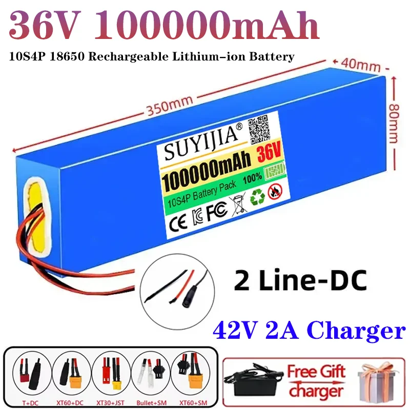 

10S4P 36V 10000mAh 42v Electric Scooter Battery Pack 18650 Lithium M365 Electric Scooter 36v 350W 500W Battery Scooter