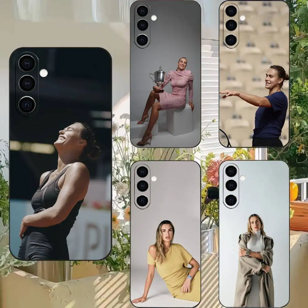 Gorgeous female tennis star Aryna  Phone Case For Samsung A73 20,21s,22,31,32,52,53,72 Soft Black Shell