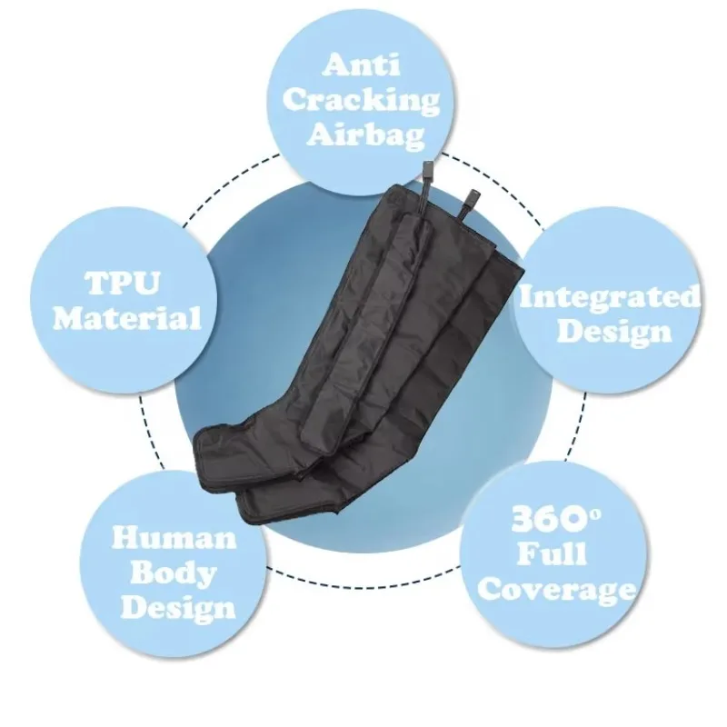6 Chambers Air Compression Leg Massage Boots Athlete Use Pneumatic Device for Workout Muscle Discomfort Alleviation