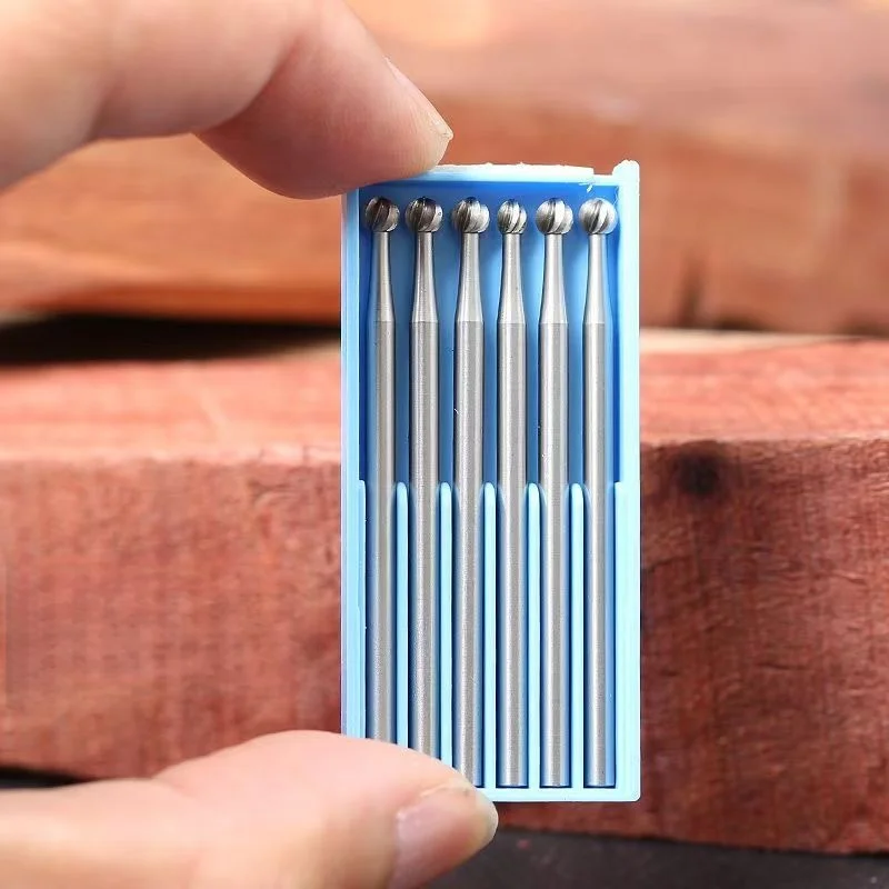 Blue Box Ball Burrs - 2.35mm Shank Carving Burrs for Nuclear/Wood/Ivory Carving & Jewelry Making - DIY Jewelry Tools