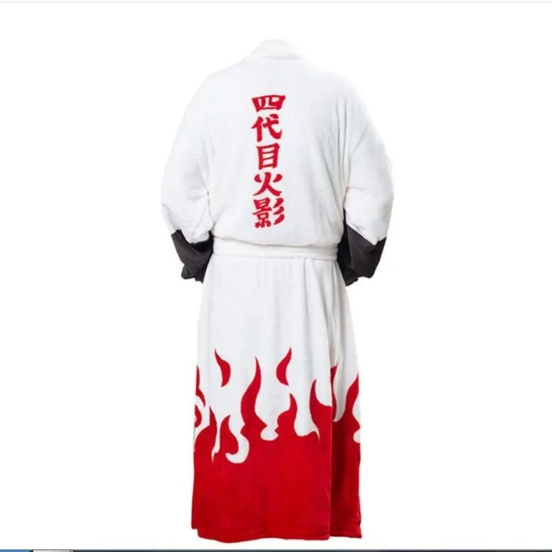 

Naruto Kawaii Warm Autumn and Winter Flannel Anime Cosplay Clothing Sleeping Robe Cute Four Generation Me Naruto Bathrobe Gift