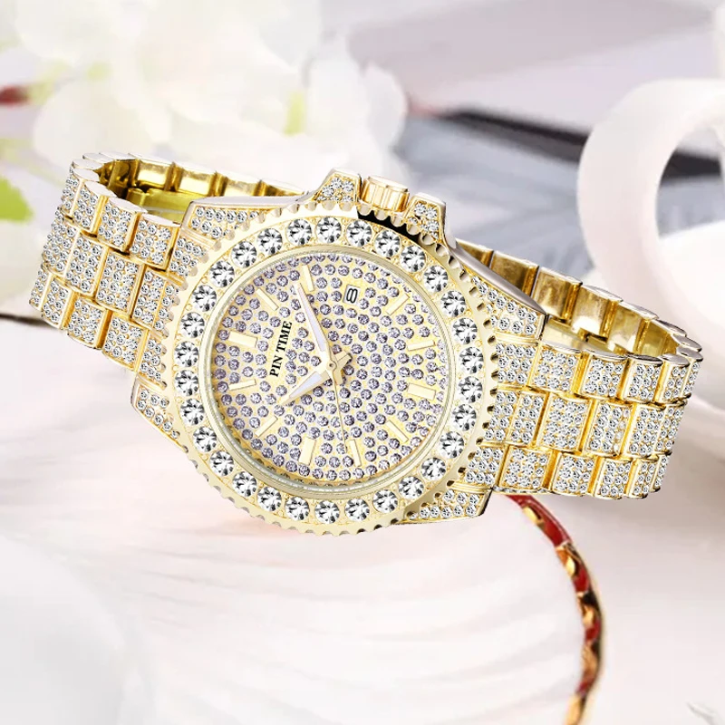 2025 New Women's Quartz Watch European And American Full Diamond Design Luxury Fashion Style Waterproof Quartz Women's Watch
