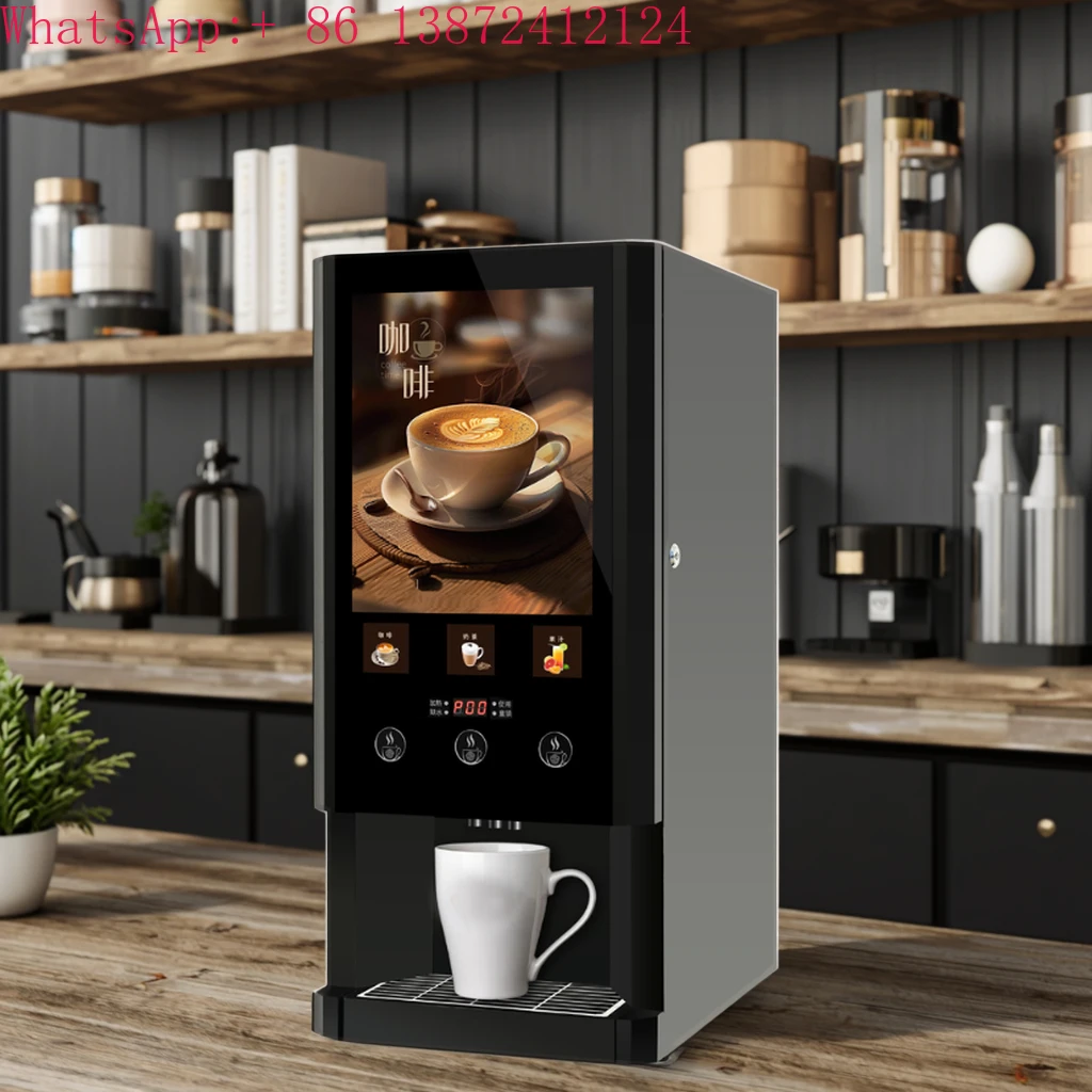 

3 in 1 Coffee and Tea Commercial Hot Beverage Automatic 3 Instant Powder Coffee Vending Machine