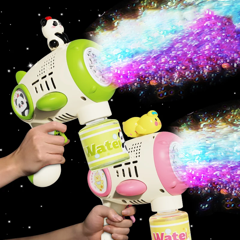 Handheld Panda Bubble Gun Handig poreus buitenfeest-entertainmentspeelgoed [zonder batterijen en zonder bellenwater]