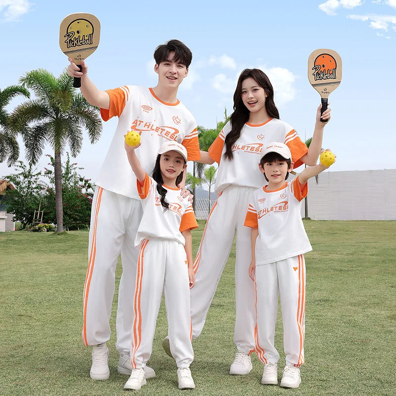 

Семейный комплект спортивного костюма для папы, мамы, дочки, сына, футболка и штаны, спортивная одежда, спортивный костюм для родителей и детей, детская спортивная одежда