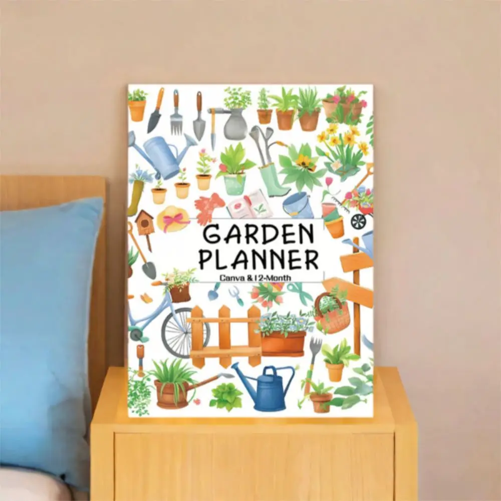 กระดาษวางแผนการรดน้ำต้นไม้หลากสีสัน ตารางการรดน้ำที่มีประสิทธิภาพ สมุดบันทึกการดูแลต้นไม้ลายการ์ตูน สำหรับชาวสวนในบ้าน