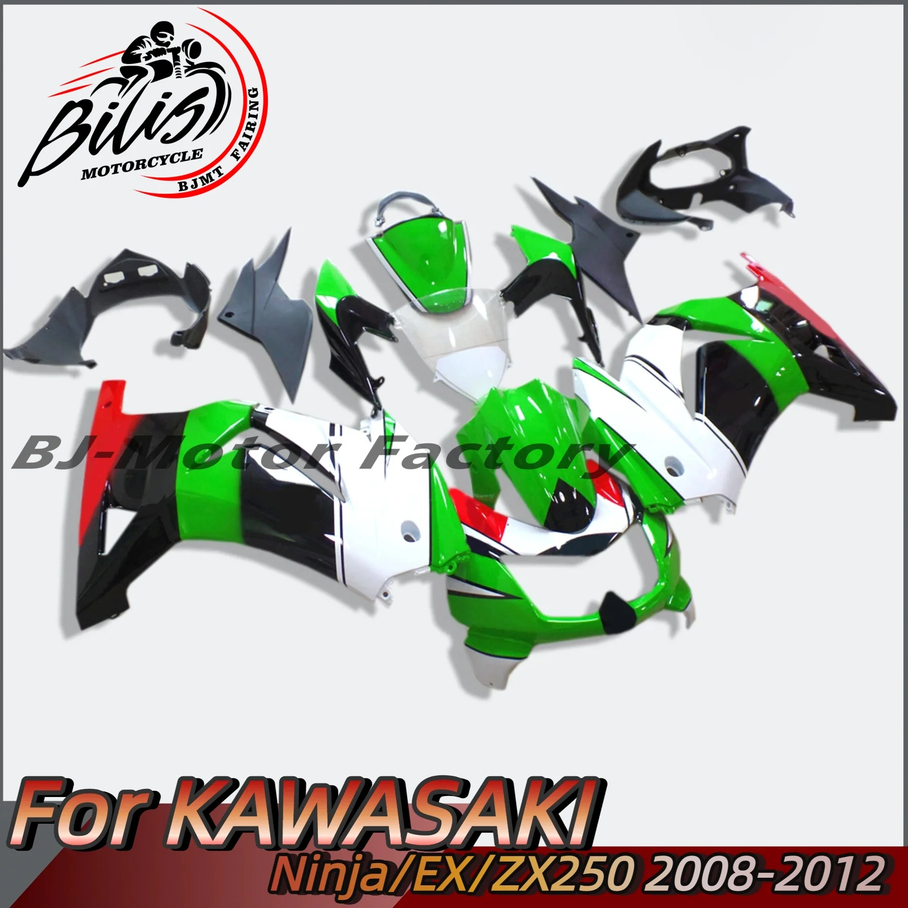 

Hot Sales Newest Parts For Kawasaki Ninja ZX 250R Fairings ZX250 2008-2012 EX250 08 09 10 11 12 White Black Injection molding