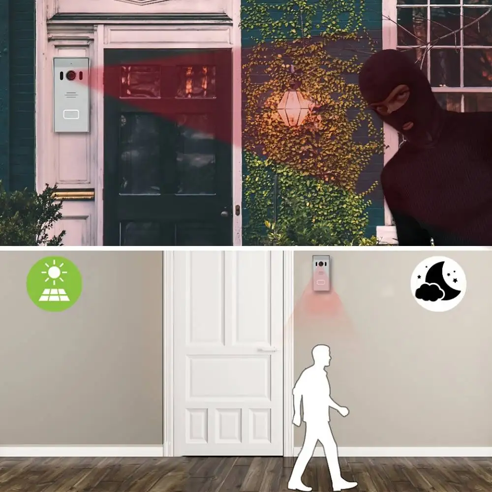 Joytimer WIFI Video Door Phone Tuya Smart Intercom for Home AHD Screen With Night Vision Doorbell Wide Angle Motion Detection