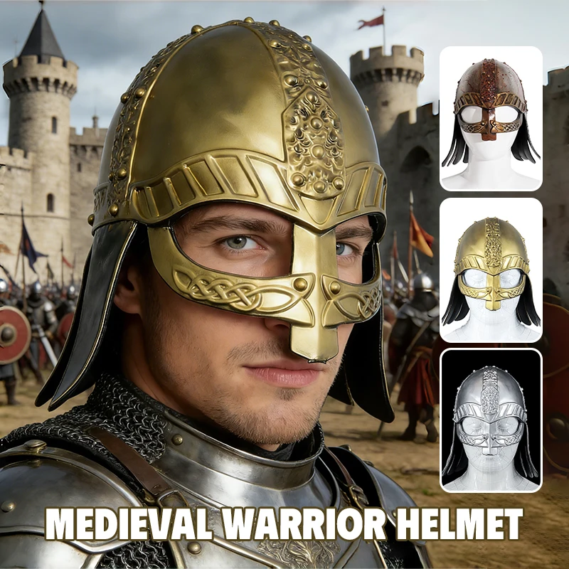 

Средневековые викингские шлемы из резины для ролевых игр, костюмов эпохи Возрождения, LARP, карнавалов, исторических представлений и реконструкций.