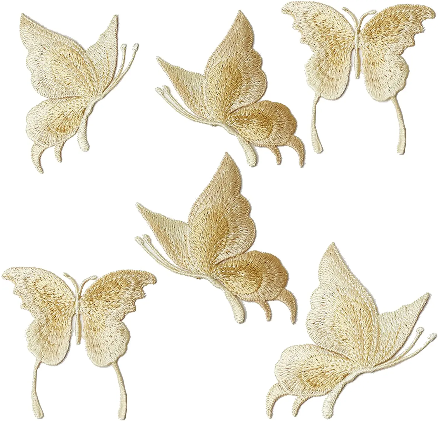 6Pcs Handmade Mesh Butterfly Patches Sew On DIY Clothes Hats Skirt Legging Hair Clips Decor Accessories Applliques