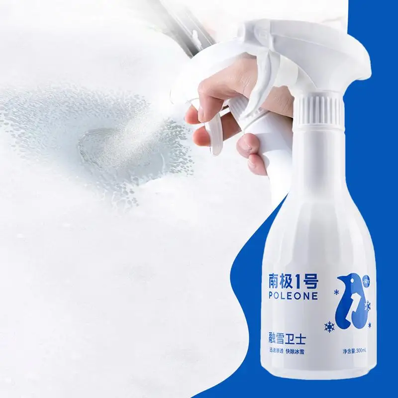 Windshield De-Icer Spray 300ml Car Window Defroster Spray Winter Cold Weather Deicing Spray Snow Melting Spray for Truck SUV RV