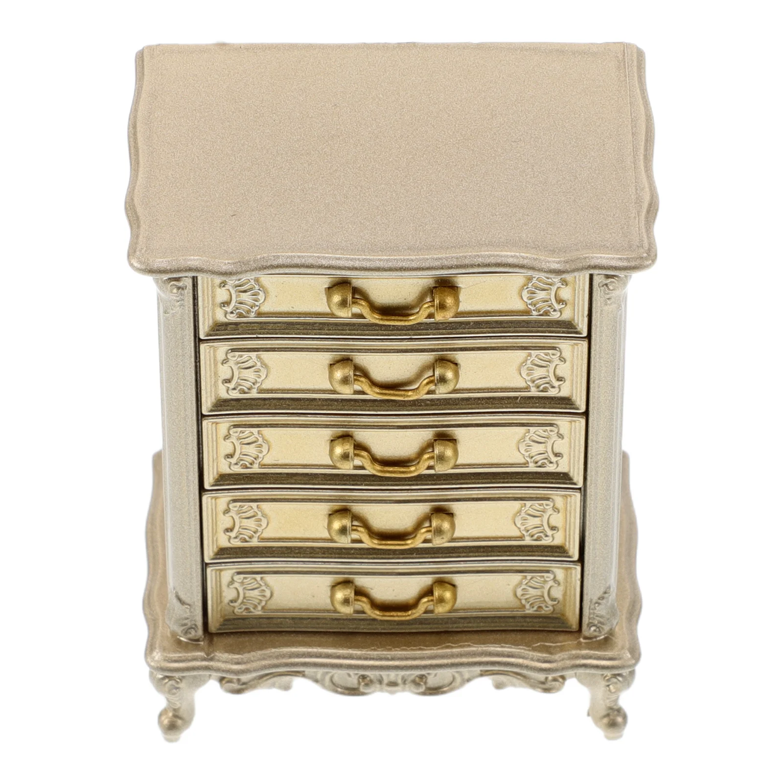 

Miniature Vintage Dresser 1:12 Scale Plastic Realistic Furniture for Pretend Play Home Decoration Dollhouse Furniture Figurine