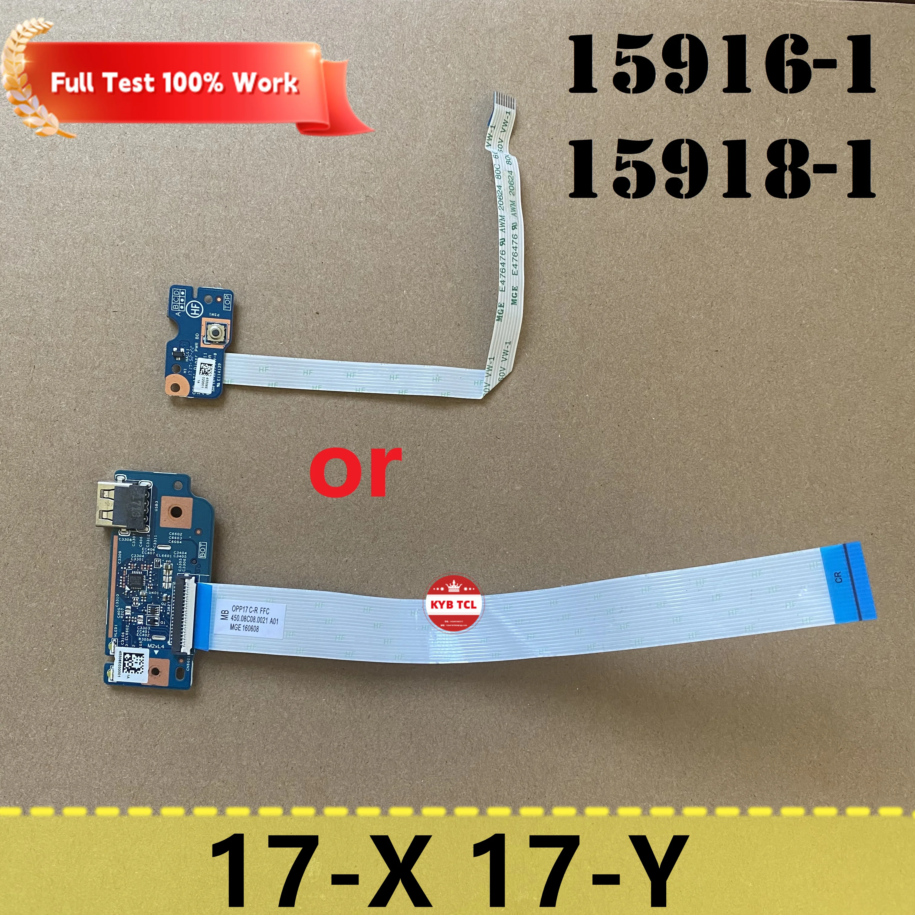 Для HP 17-X 17-Y 17-X008NO плата кнопки питания для ноутбука or Cable или SD Card USB Port Board Notebook 15916-1 15918-1 448.08E04.0011