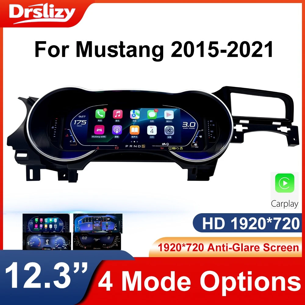 New Cluster for Ford Mustang 2015-2021 Dashboard Speedometer Instrument Panel Digital Instrument Car Play OTA Upgrade