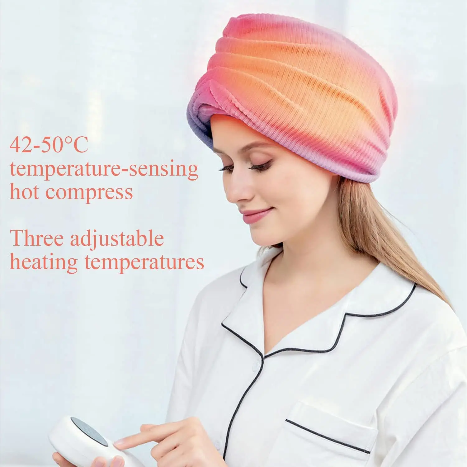 Air Wave Head Massager With Heating & Compression Intelligent 15 mins Timing Control Portable for Head relaxing