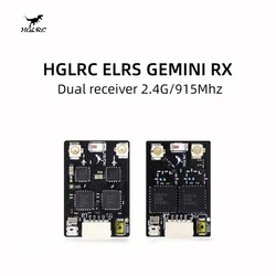 HGLRC ELRS GEMINI RX Dual Receiver 2.4G/915Mhz for RC Airplane FPV Long Range Drone