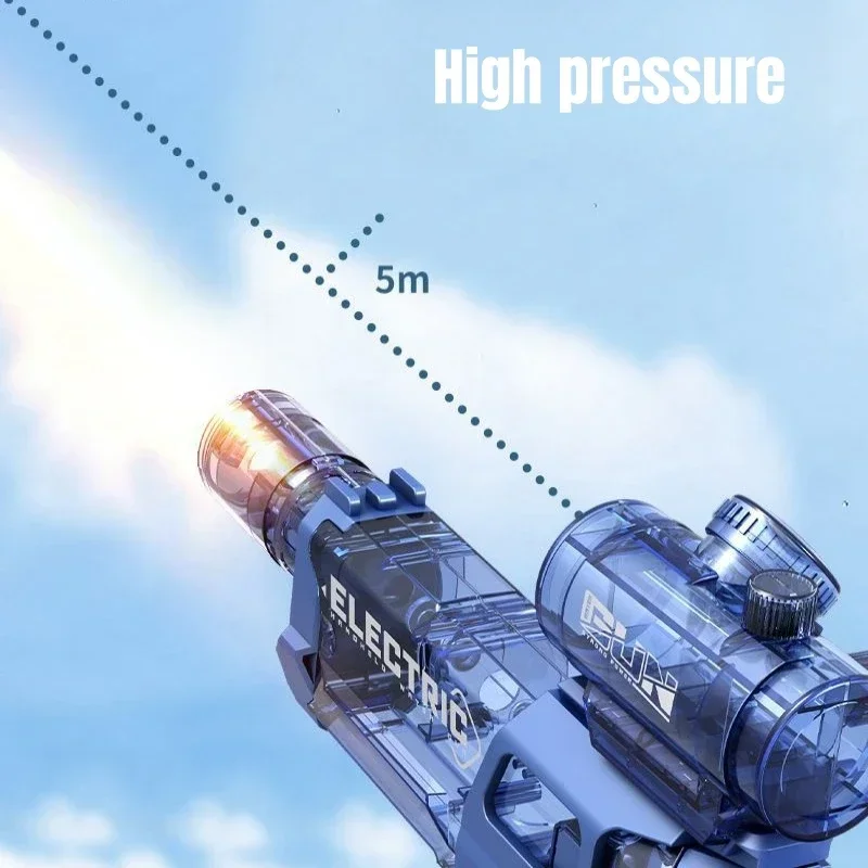Электрический водяной пистолет, детские игрушки высокого давления, летние уличные пляжные игры, бассейн, сад, игры для борьбы, детские автоматические взрывы, водные игры, подарки