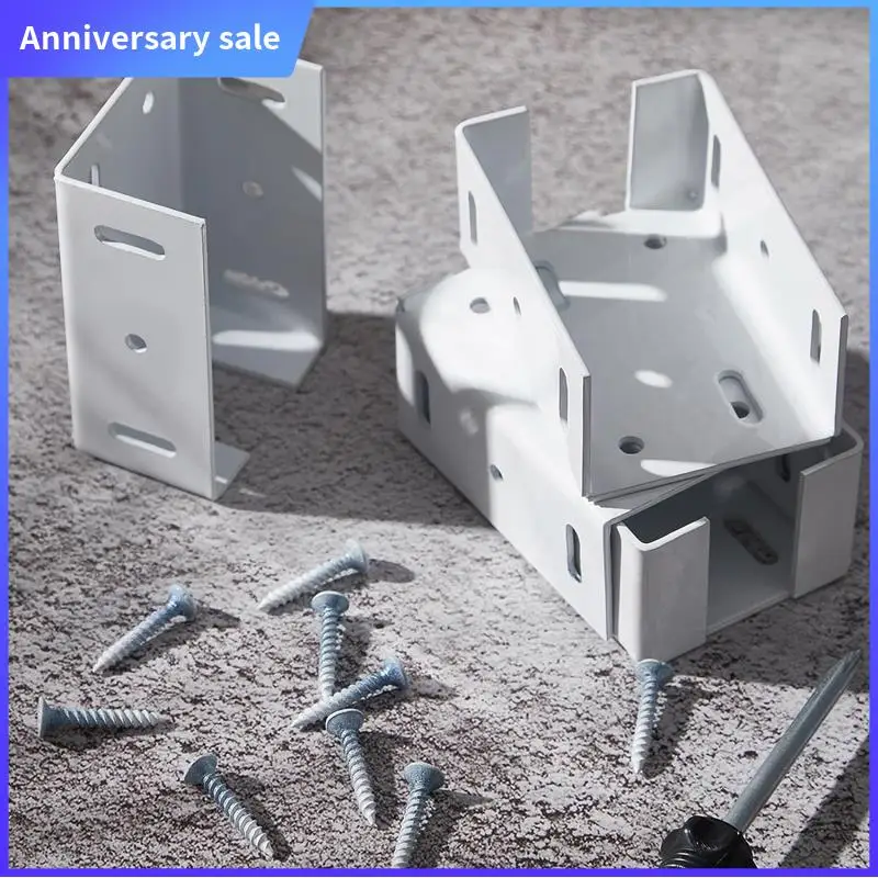 

Heavy Duty Carbon Steel Fence Bracket With Screws For Vinyl Fencing Panel To Post Connection Rail Bracket Kit 4Pcs Easy To Use