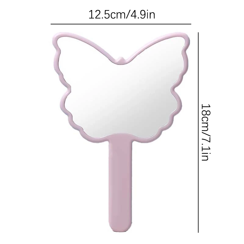 Butterfly Shaped Makeup Mirror Handheld Mirror Portable Eyelash Extension Mirrors Salon Mirrors Makeup Accessories