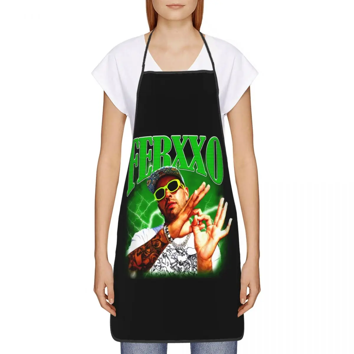 Unisex Pop Singer Feid Ferxxo Kitchen Chef Cooking Baking Apron Men Women Tablier Cuisine for Gardening