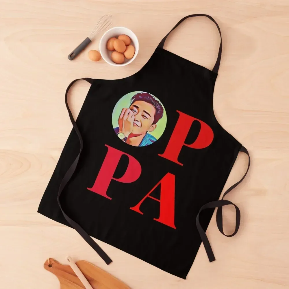 

Oppa Park Seo Joon. PSJ Oppa Apron esthetician professional hairdressing nail tech supplies Chef Accessory Apron