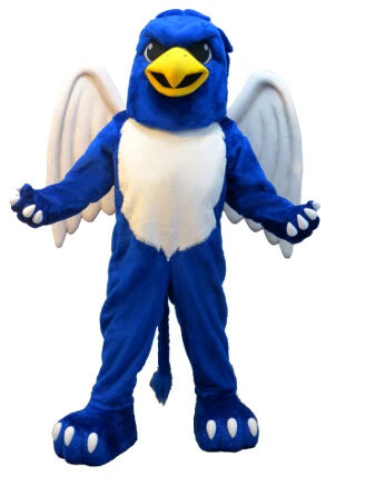 Blue Gryphon Mascot Griffin Griffon Costume Adult Cartoon Character Anime Cosplay Costumes Mascotte Fancy Dress Kits 2076