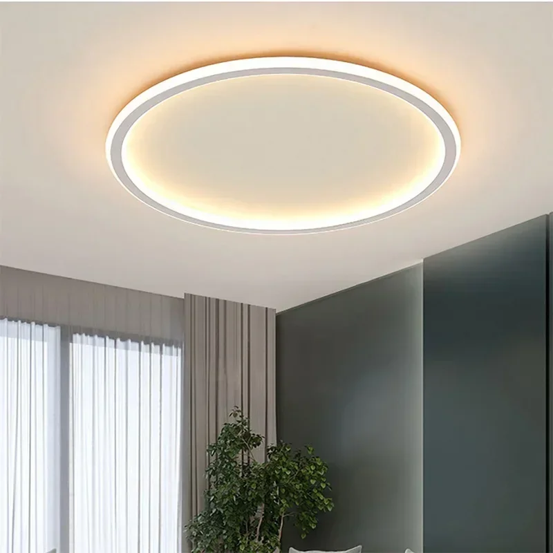 Imagem -05 - Nordic Minimalista Led Ceiling Light Circular Controle Remoto Iluminação Lustre Quarto Sala de Estar Corredor Quarto de Estudo Varanda