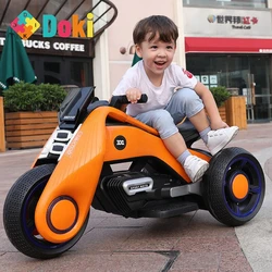 Doki-motocicletas elétricas para meninos e meninas, carros de brinquedo infantil, triciclo, furacão, pode sentar-se em crianças, novo, drop shopping, 2023