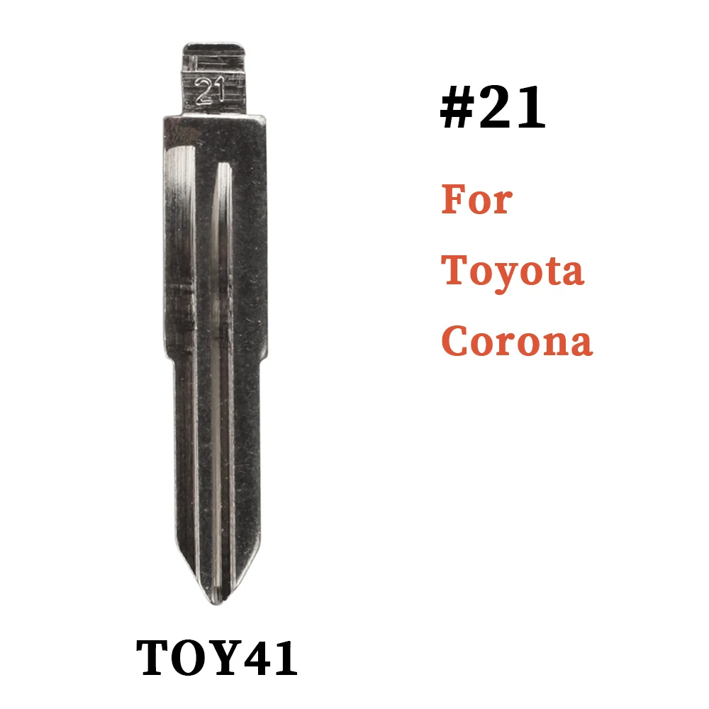 

Запасной необработанный ключ-заготовка KD VVDI JMD, универсальный корпус выкидного ключа-пульта # 21 TOY41 совместим с Toyota Corona