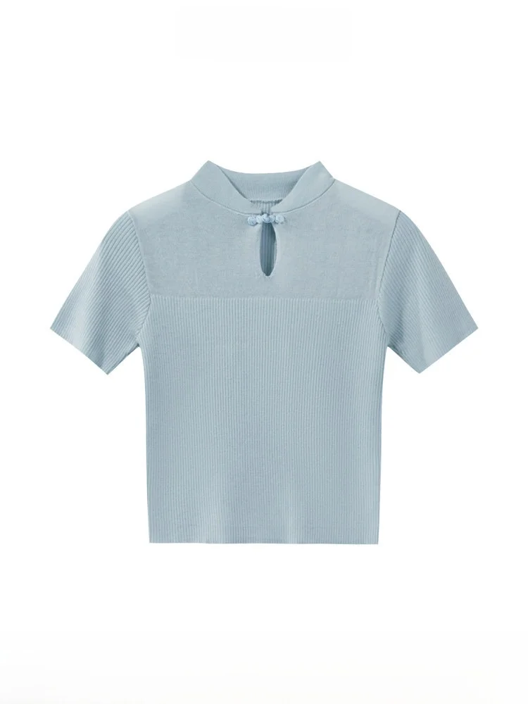 

Новая женская футболка в китайском ретро-стиле, летняя, приталенная, универсальная, высококачественная, повседневная, из полиэфирного волокна Yanheng S