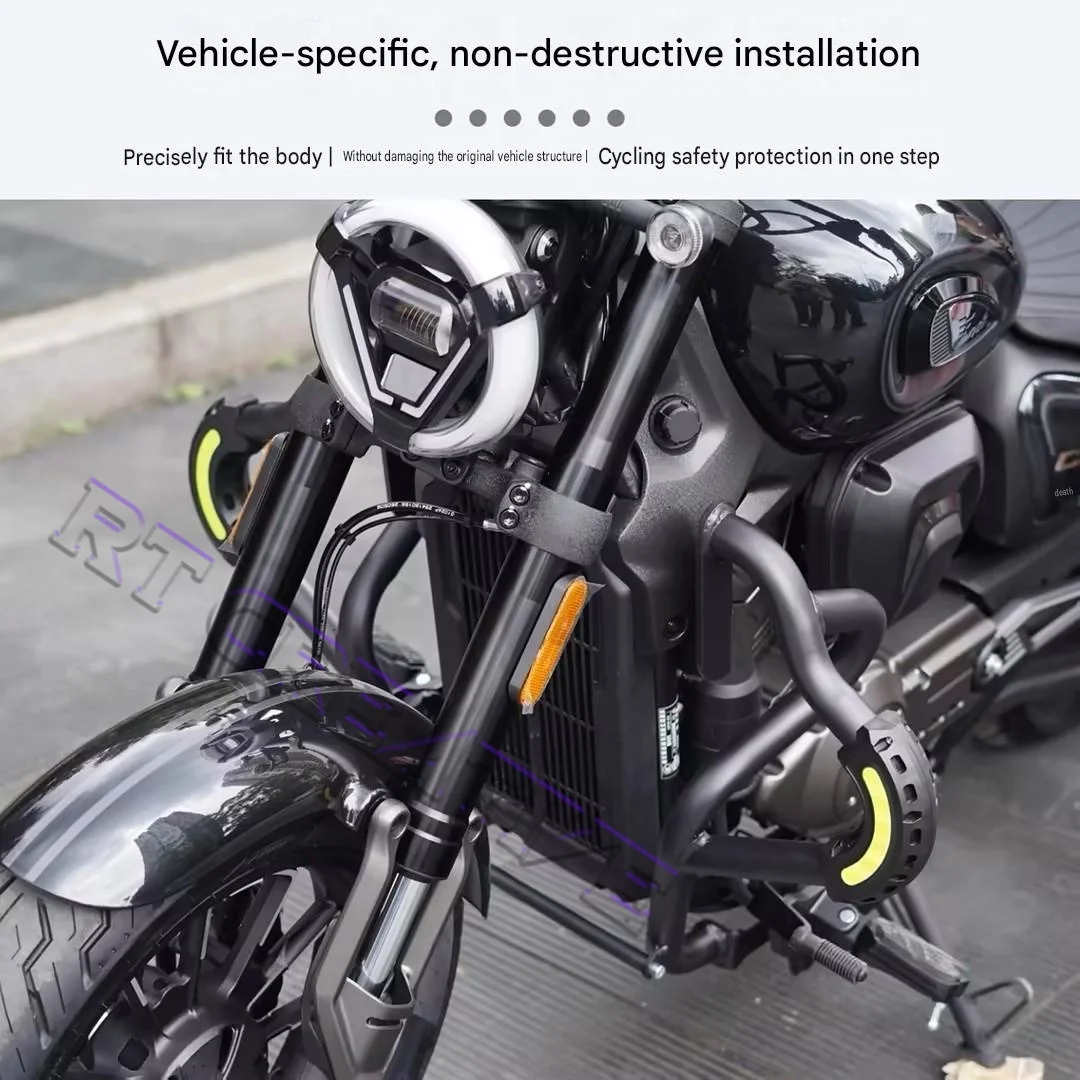 Custom Anti-fall Crash Bar Foldable Backrest Waterproof Side Bag Fit VOGE CU250 Gen2 Lossless Install