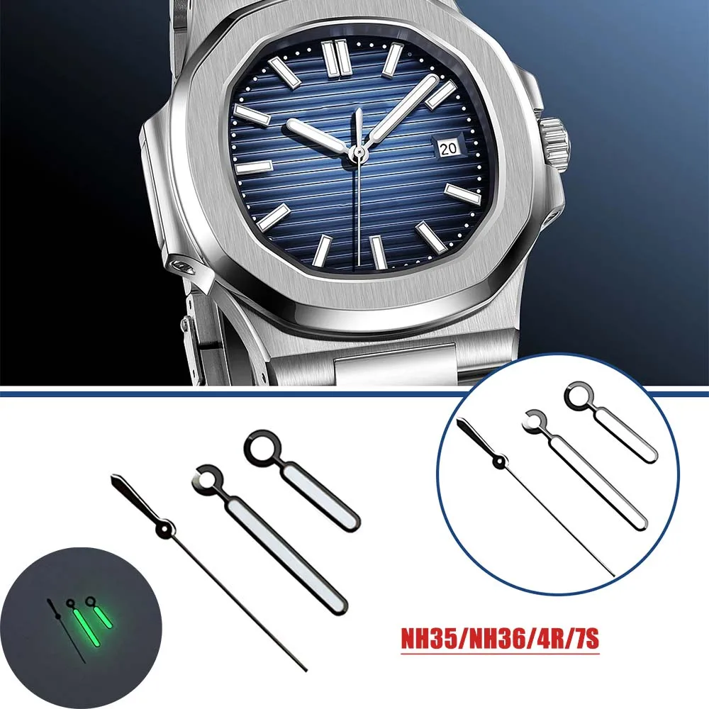 NEW NH35 Nautilus Needle Silver Gold Black Modified Watch Pointer Luminous Watch Hand For NH34 NH35 NH36 NH38 NH70 NH72 Movement