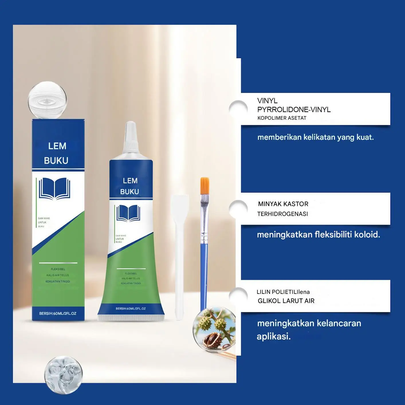 60ML Professional Book Repair Adhesive Paper Sheet Strong Adhesive Book Archive Repair Adhesive Transparent Quick Drying