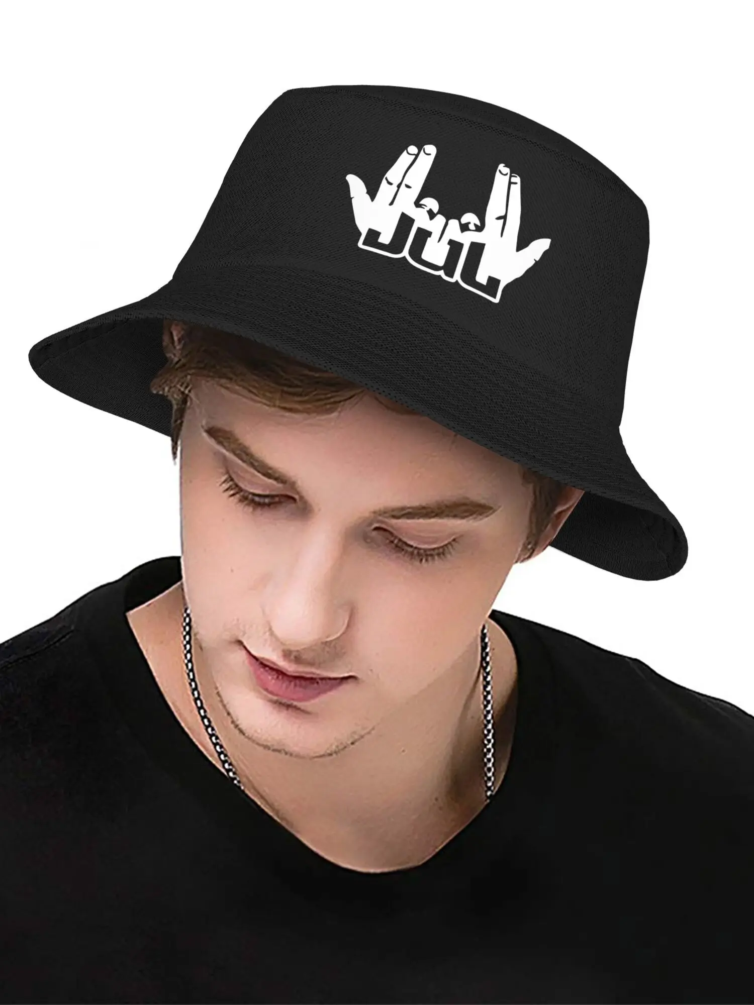 Chapeau seau Jul or et platine rappeur été plage évasse chapeaux léger vacances pêche chapeau Bob idée cadeau d'anniversaire