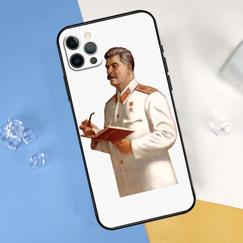 Russian Stalin Ussr Communism Phone Case For iPhone 16 15 11 12 13 14 Pro Max Mini Cover For iPhone 16 15 X XS Max XR Plus Coque